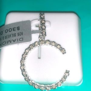 Real Diamond C initial letter pendant charm Not Cz Nit fake Bestseller Huge sale